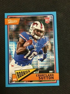 Courtland Sutton RC 2018 Panini Classics Optichrome BLUE Rookie SP 8/10 RARE - Picture 1 of 2