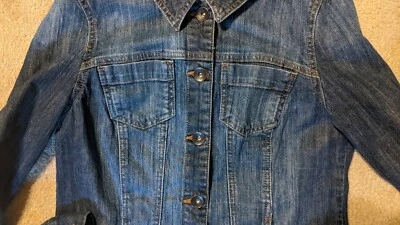 Chaqueta de jean azul para mujer Nine West Jeans talla pequeña  Foto 1 de 4