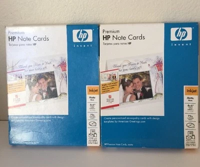HP Matte Note Cards 30 Half-Fold Cards Lot Of 2 - Image 1 of 4