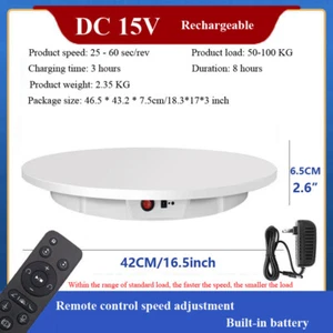 Electric Turntable 360° Rotating Display Stand Show Holder Jewelry Photography - Picture 1 of 10