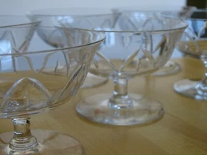 DAUM 6 ALTE CHAMPAGNER- ODER EISBECHER AUS KRISTALL FRANKREICH - Bild 1 von 8