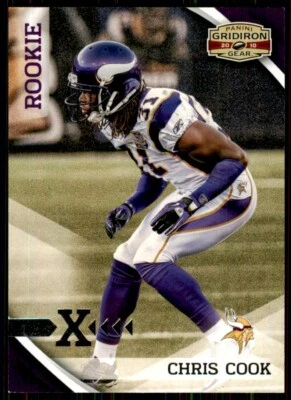 2010 Panini Gridiron Gear Silver O's Chris Cook Rookie /250 Minnesota Vikings - Image 1 of 2