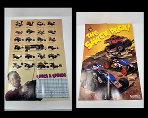 Vtg Radio Shack Rc Cars Poster The Shack Pack Double Sided Specs Rock Runner 2 - Picture 1 of 14