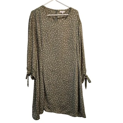 Green Polka Dot dress Chic Soul 3XL Bow Sleeves cottagecore grannycore retro - Image 1 of 4