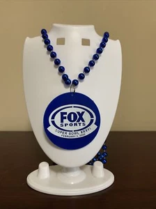 FOX SPORTS 2002 Super Bowl XXXVI New Orleans Louisiana Mardi Gras Bead Necklace - Picture 1 of 3