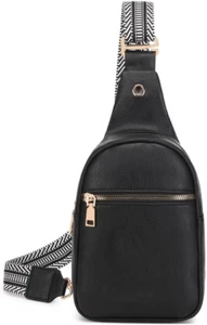 Sling Bag Shoulder Crossbody Chest Messenger Leather Bag Travel Sports Women Men - Picture 1 of 7