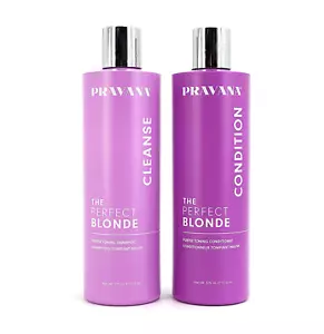 Pravana The Perfect Blonde Purple Toning Shampoo & Conditioner 11 oz Duo - Picture 1 of 4