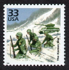 USA, SCOTT #3187-E, MNH STAMP THE KOREAN WAR, SOLDIERS & TANK OPPOSING INVASION - Picture 1 of 1