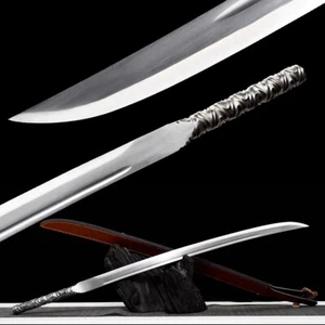 Battle Ready Schwert Säbel Katana scharf handgeschmiedet einteilig hoher Manganstahl - Bild 1 von 10