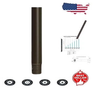 Adjustable 24in Oil Rubbed Bronze Ceiling Fan Downrod - Perfect Fit for Homes - Picture 1 of 7