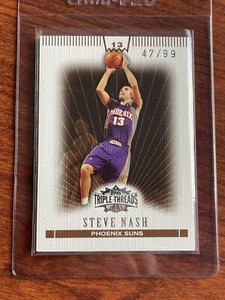 STEVE NASH #’d /99 - 2007-08 Topps Triple Threads GOLD SP #13 HOF Phoenix Suns