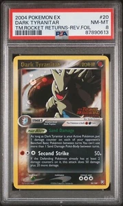Pokemon 2004 PSA 8 casi nuevo-como nuevo Dark Tyranitar Team Rocket Returns reverso 20 - Imagen 1 de 2