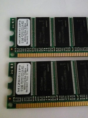 Infineon PC2700 ECC DDR 512MB Memory (1 pair, total 1G) - Image 1 of 2