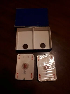  DUE MAZZI CARTE DA GIOCO VINTAGE 1952 SIGILLATE DAL NEGRO CON CUSTODIA - Immagine 1 di 4