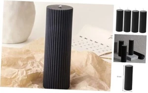 Ribbed Pillar Candles 2x6'' Inches Tall Fluted Column Modern Home Décor Soy - Picture 1 of 6