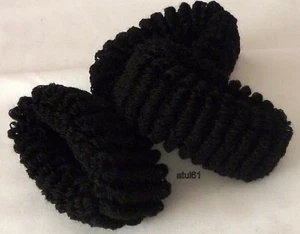 3 Black Thick Hair Elastic Ponytail Bobbles Hair Bands Fashion Accessories New - Picture 1 of 5