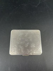 Jugendstil Puderdose 835 Silber Floral Spiegel Blumenmuster Silver Lutz & Weiß - Bild 1 von 14