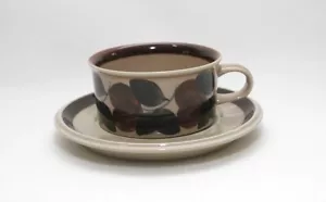 Troubadour 4 Rouja ARABIA OF FINLAND Vintage 4 Flat Cup mug And Saucers Set - Picture 1 of 4