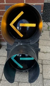 Vintage Eagle Mark IV Arrow Amber and Green Traffic Signal 11” Lens - Picture 1 of 15