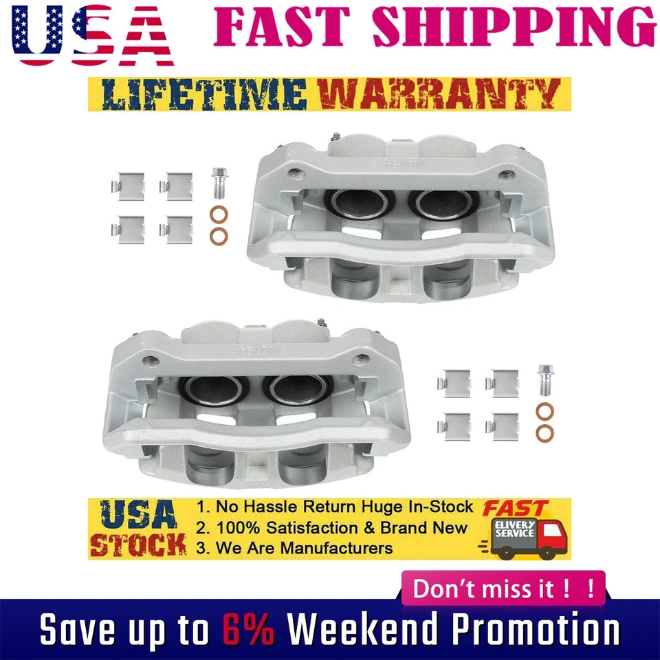 Par de pinzas de freno delanteras con soportes para Ford F-150 Lobo 2012-2020 CL3Z2B121A Foto 1 de 4