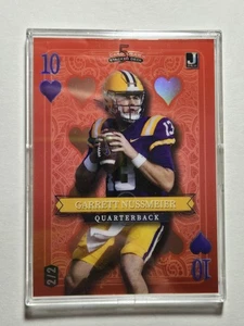 Garrett Nussmeier 2024 Wild Card 5 Card Draw Stacked Deck Red Holo 2/2 - Picture 1 of 2