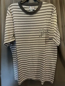 Vintage Utah Jazz Lee Sport NBA Basketball Gray White Striped Shirt Size XLarge - Picture 1 of 6