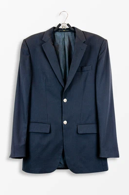 Valentino Uomo Chaqueta Blazer de Lana Azul Marino Lana Pura - Talla 38R - Imagen 1 de 4