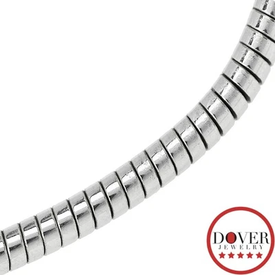 Italian 18K White Gold 17.5" Round Snake Chain Necklace 10.9 Grams NR - Image 1 of 4