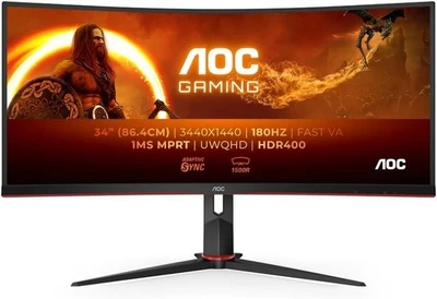 Gaming CU34G2XPD Monitor Curvo WQHD Da 34 Pollici, 180 Hz, VA Veloce, GTG Da 1 M - Immagine 1 di 4