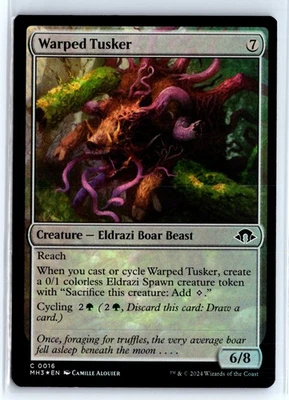 (3x) FOIL Warped Tusker Modern Horizons 3 Common – MTG Magic the Gathering Card - Image 1 of 4