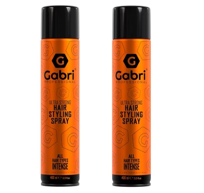 LACCA SPRAY EXTRA FORTE MODELLANTE  VOLUMIZZANTE 400 ML GABRI PROFESSIONAL x2 - Immagine 1 di 4