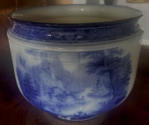 Antique Royal Doulton Jardiniere Blue & White, Very large, Over 4kg - Picture 1 of 8