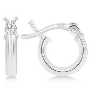 2mm 925 Sterling Silver Hoop Earrings for Women - 10 mm Silver hoop earrings ... - Picture 1 of 6