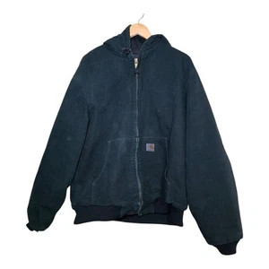 Chaqueta activa forrada de franela negra J140 Carhartt para hombre talla grande alta/Y2K 2007 - Imagen 1 de 24