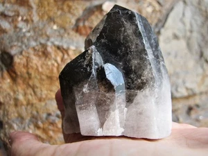 Rauchquarz Roh Heilkristall Natur Cluster Stein Gestein Punkt Vertiefung - Bild 1 von 24