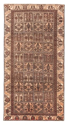 Alfombra tradicional vintage anudada a mano alfombra de lana oriental de 4'11" x 9'6" Foto 1 de 4