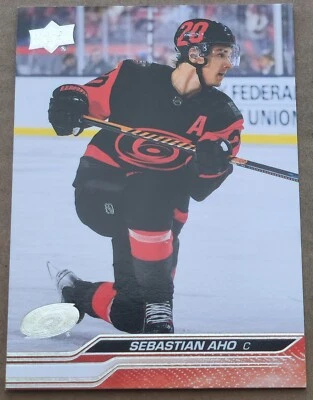 Sebastian Aho 2023-24 Upper Deck Series 1 #30 Hurricanes - Image 1 of 2