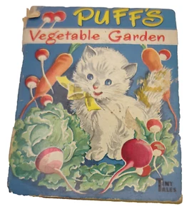 Puff's Vegetable Garden, Tiny Tales, Children's Book 1949 Kitten Cat - Bild 1 von 7