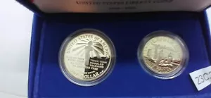 br2 23C37 1986 Liberty 2-Coin Set 90% Silver Dollar & Clad Half with box/ - Picture 1 of 12