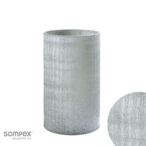 Vaso fiori grigio vaso alto vetro opaco vaso vetro vintage shabby boho vaso decorativo 25 cm - Foto 1 di 3