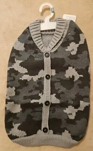 Top Paw Grey Camo Cardigan Large - Picture 1 of 2