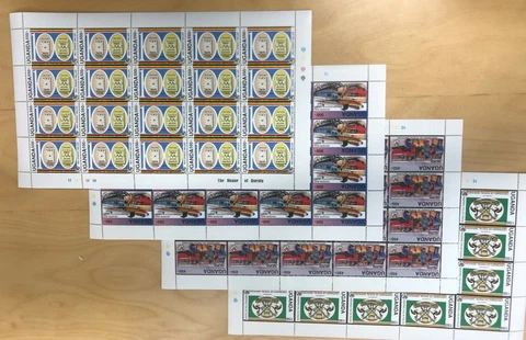 Uganda 1996 - POST OFFICE CENTENARY - Set of 4 Sheets of 20 - MNH Cover