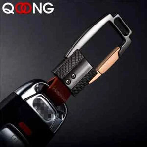 FOB High-Grade Alloy Genuine Leather Keychain - Picture 1 of 20