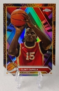 π2023-24 topps chrome CLINT CAPELA (orange basketball refractor) #69π *Hawks* - Picture 1 of 2