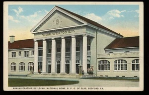 BPOE Elks Club Lodge Home Bedford Virginia  Fraternity Postcard - Picture 1 of 2