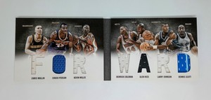 2011 GAME WORN JERSEY LARRY JOHNSON GLEN RICE CHRIS MULLIN DERRICK COLEMAN #ED 