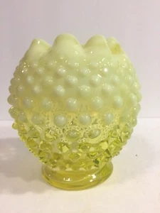 Tazón rosa hobnail opalescente topacio amarillo Fenton - Imagen 1 de 3
