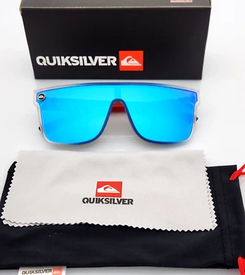 Gafas de sol Quiksilver SciFi Shield EE. UU. Rojo Blanco Azul Marco Azul Espejo Nuevo en caja Foto 1 de 4
