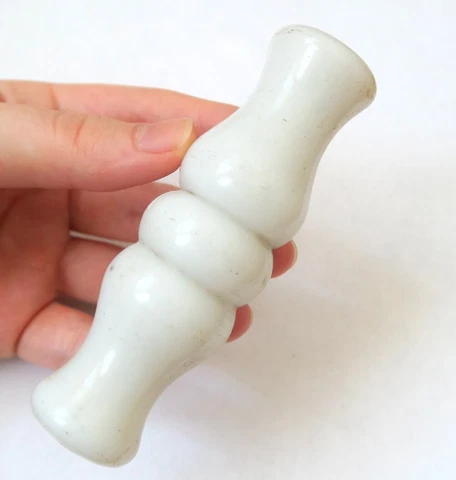 1 Vintage White Milk Glass Door Handle Doorknob Part Repair Cover
