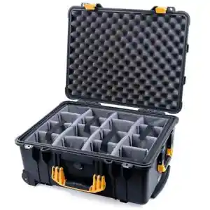 New Black & Yellow Pelican 1560 case with grey dividers. - Picture 1 of 3